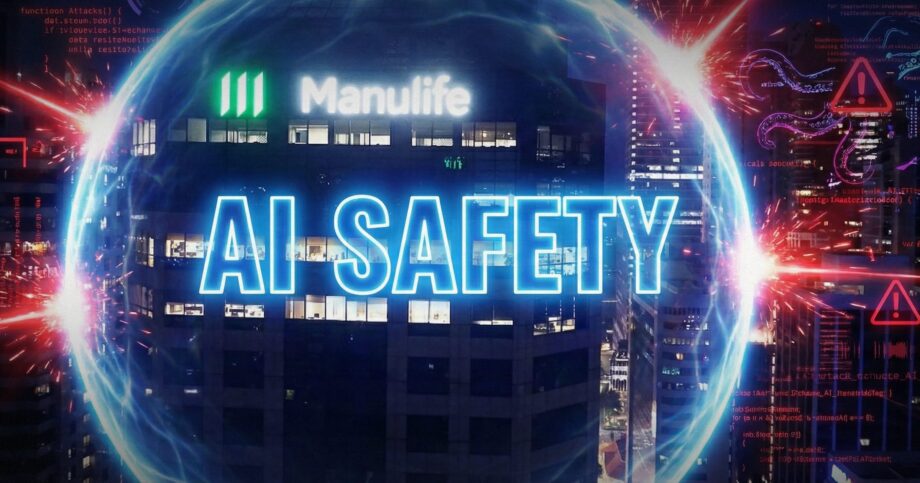 Illustration with Manulife logo and the words "AI Safety."