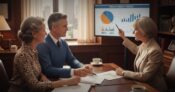 Image shows an advisor meeting with a couple