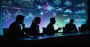 Image shows a panel of people in darkness