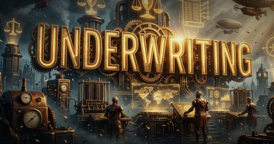 Image shows the word, "Underwriting."