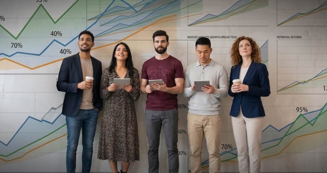 Image shows five young people standing around