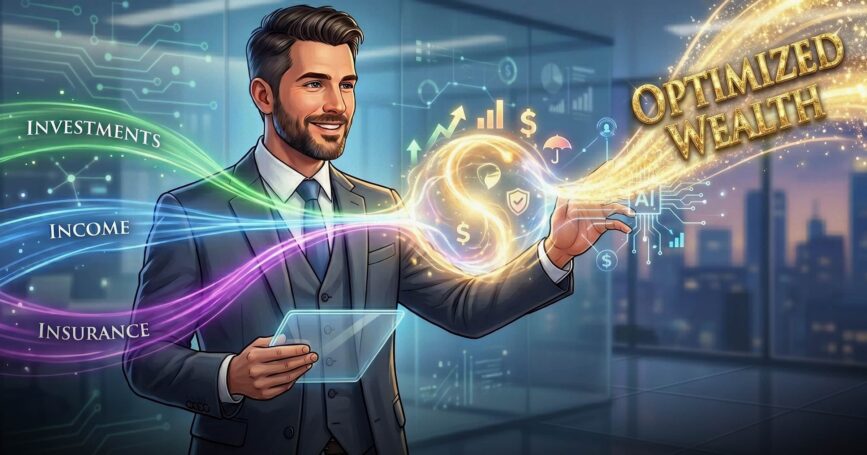 Image shows a cartoon image of an advisor
