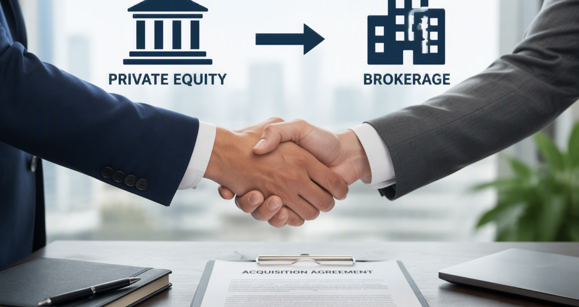 Image shows two men shaking hands.