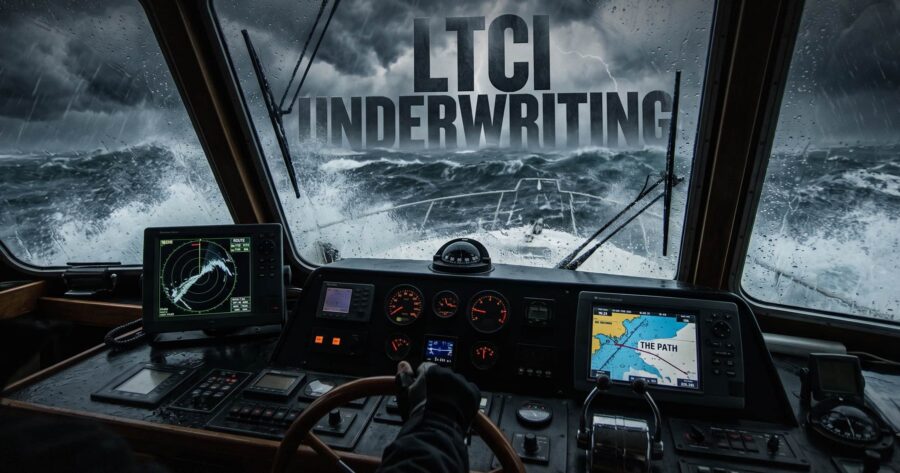 Image shows the words, "LTC Underwriting."
