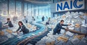 Image shows NAIC regulators fielding a ton of comment letters