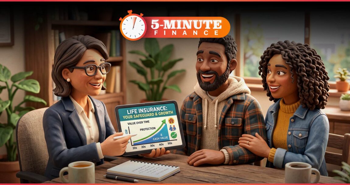 Image shows a couple meeting with an advisor