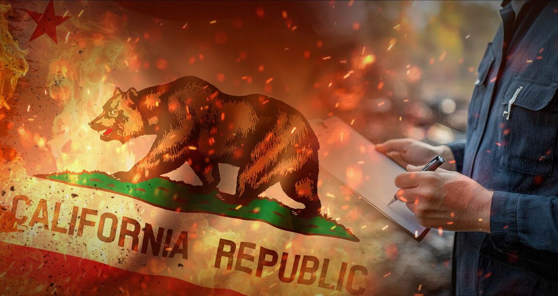 Image shows the California state flag