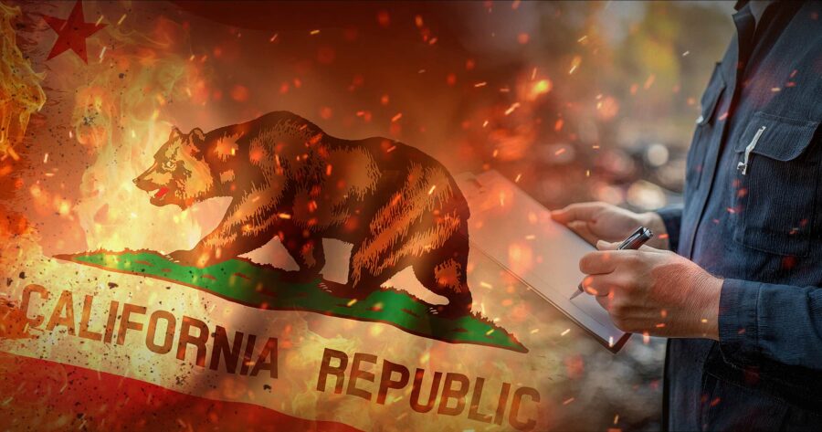 Image shows the California state flag