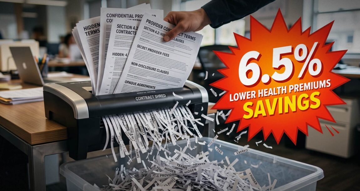 Image shows a hand putting several papers into a shredder.