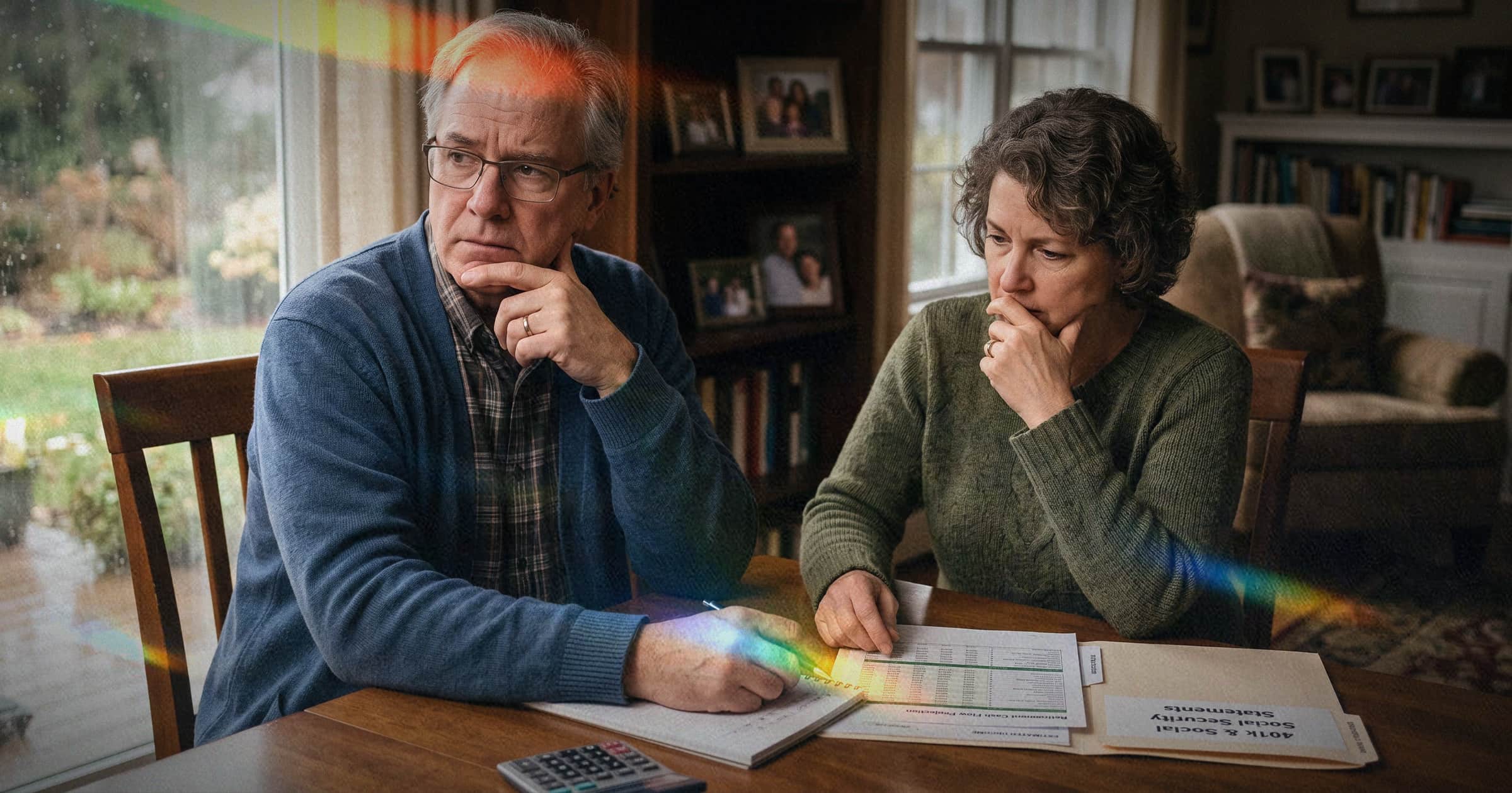 Image shows a concerned couple