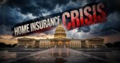 Image shows the words, "Home Insurance Crisis"
