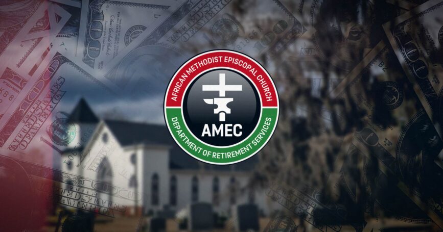 Image shows the AMC Church logo