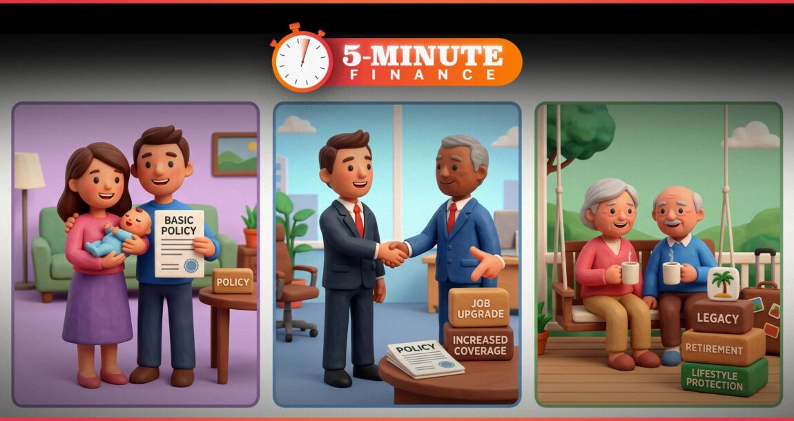 Image shows three different cartoon family scenes