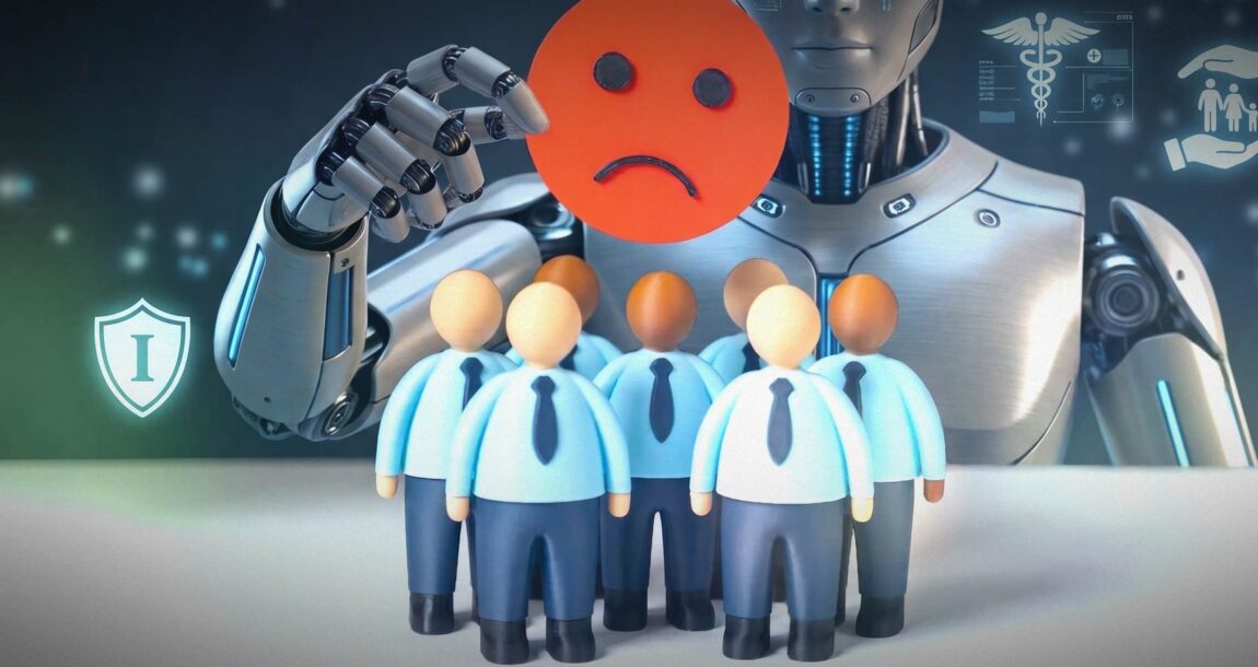 Image shows an unhappy face
