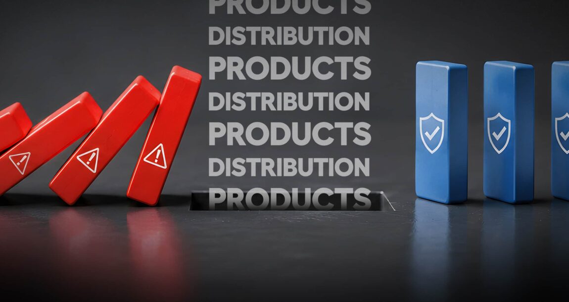 Image includes the words "Products" and "Distribution"