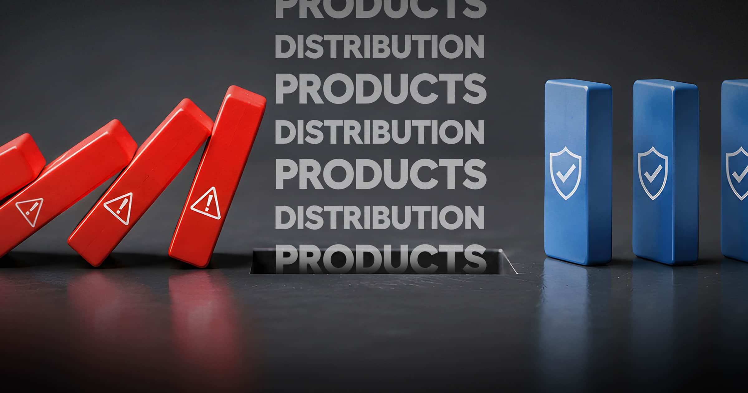 Image includes the words "Products" and "Distribution"