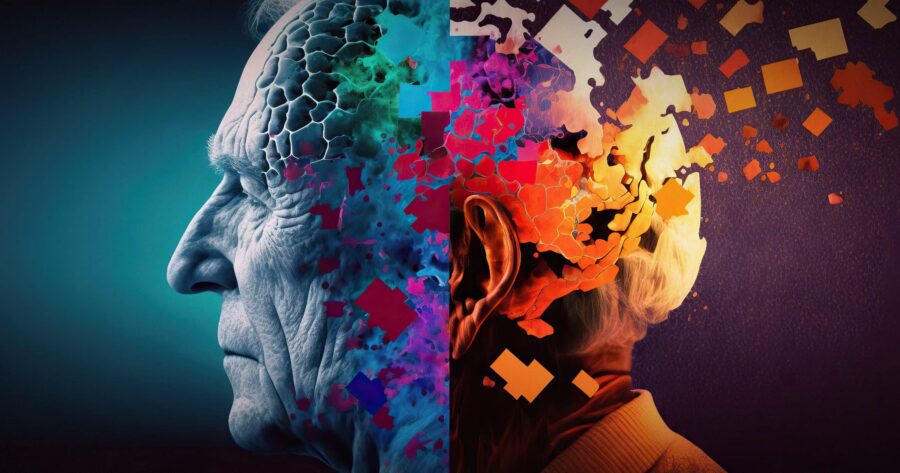 Image shows a head coming apart